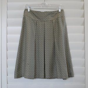 Banana Republic Pleated A-Line Silk Skirt